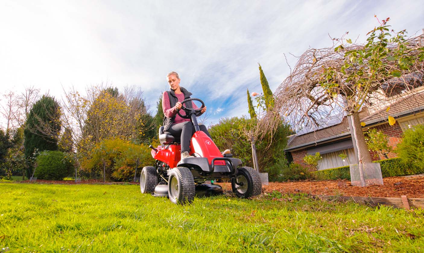 Rover Micro Rider Compact Ride-On Mower for Small Yards and Gardens