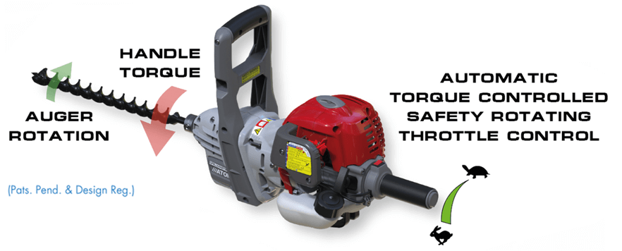 ATOM 956 Drillmaster Intermediate 25cc Honda 4-Stroke Engine Drill