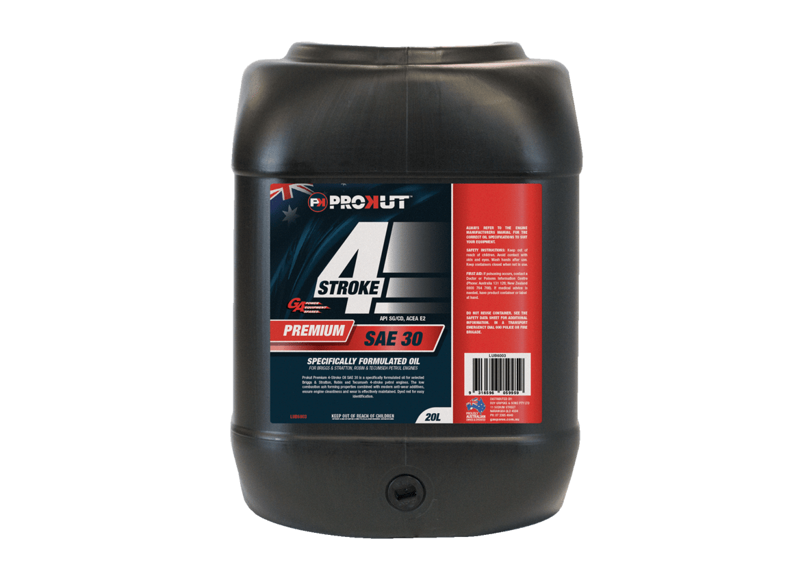 LUB6003: 20 Litre PROKUT™ Premium SAE 30, 4-Stroke Oil Bottle