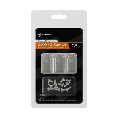 Replacement Blades to Suit all Navimow models. Pack Contains 12 x replacement blades and 12 x replacement screws