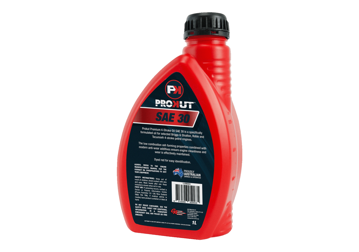 LUB6001: 1 Litre PROKUT™ Premium SAE 30, 4-Stroke Oil Bottle