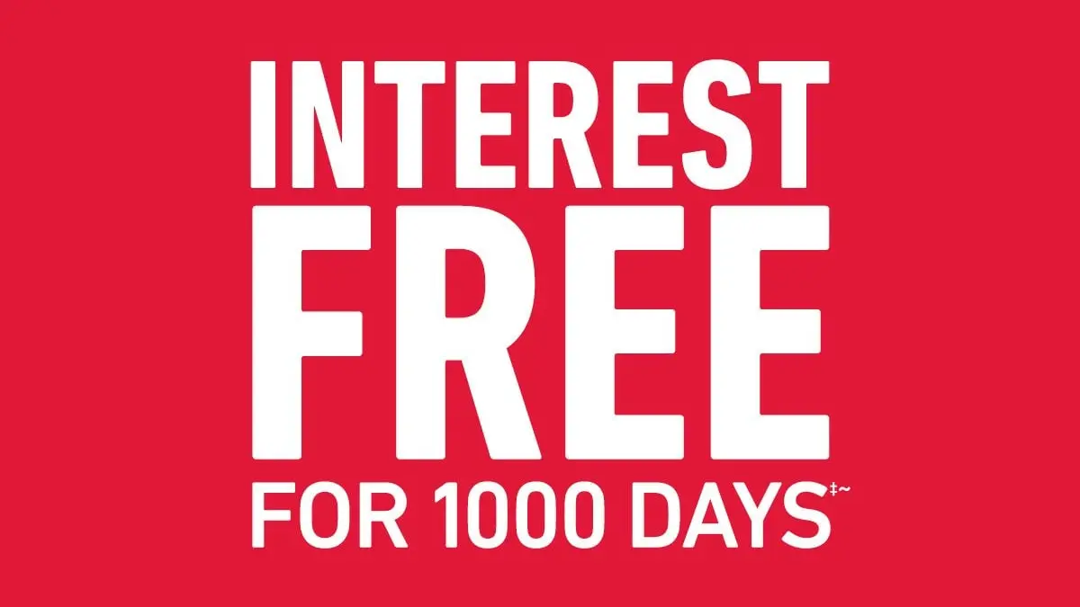 Toro Interest Free 1000 days