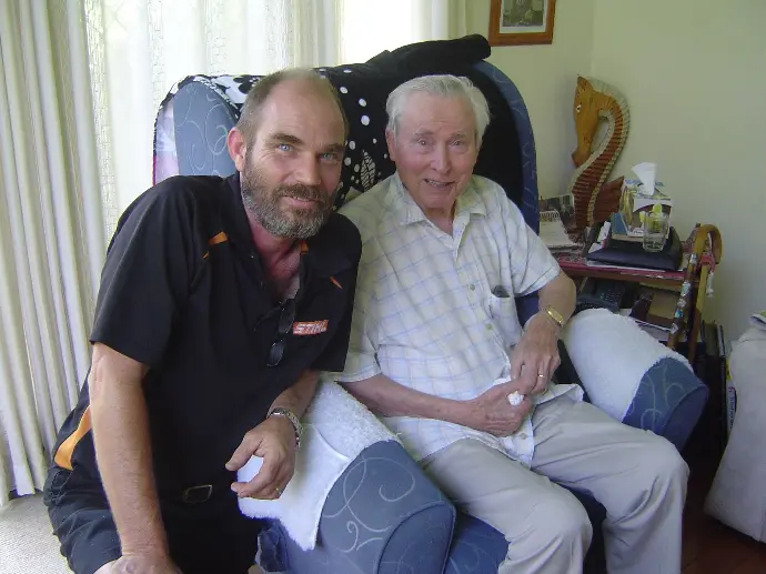 Father and Son, Ipswich Mowers Vic & Jon Vermeer