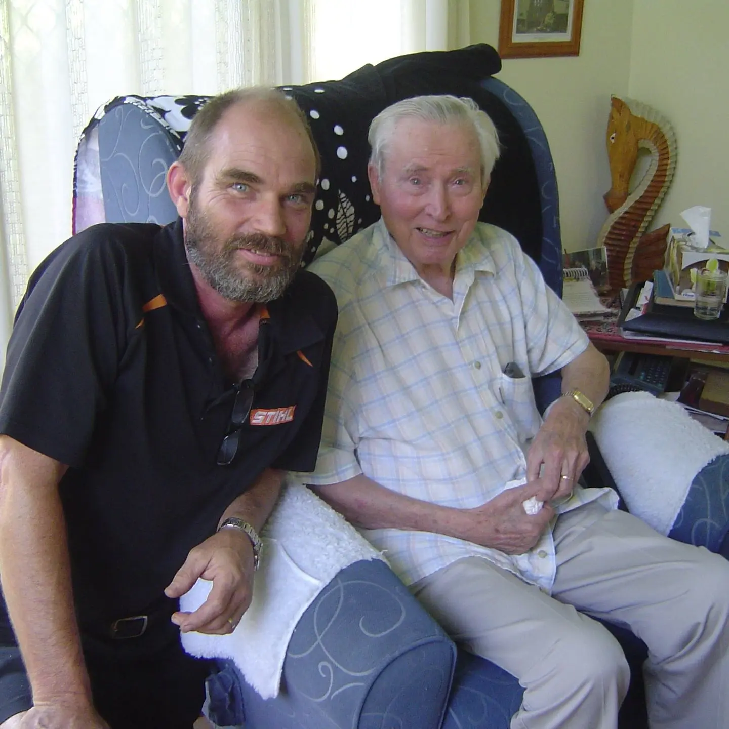 Father and Son, Ipswich Mowers Vic & Jon Vermeer
